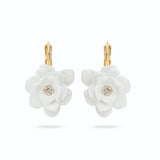 Les Nereides Gardenia and Cut Stone Sleeper Earrings