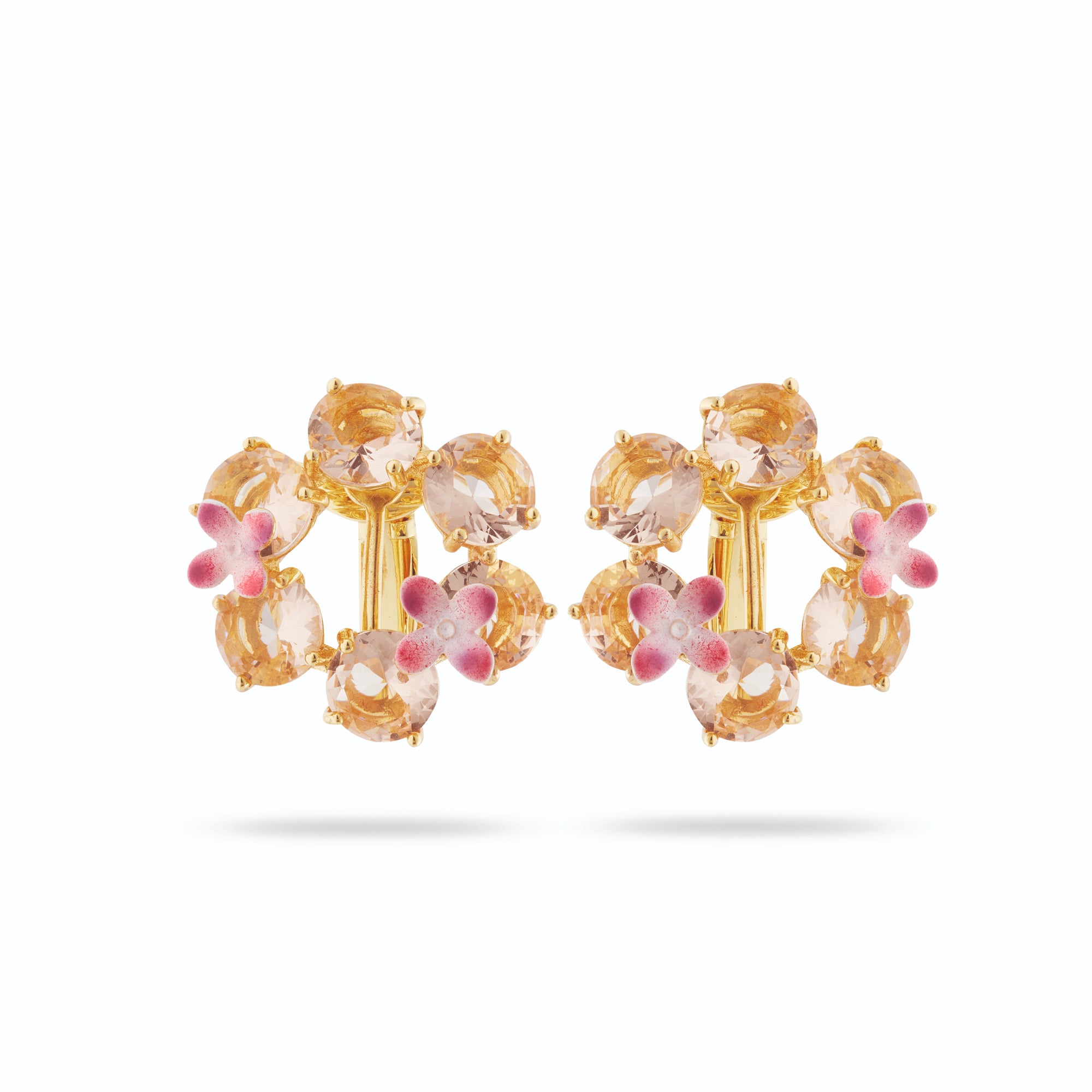 Les Nereides Apricot Peach Diamantine Flower 6 Round Stone Clip-on Earrings | Accessories | Earring | Earrings | Fashion Accessories & Jewellery | Fashion Accessories & Jewrllery | Fashion Jewellery | Women | Women Earrings | Womens Les Nereides Apricot Peach Diamantine Flower 6 Round Stone Clip-on Earrings | Accessories | Earring | Earrings | Fashion Accessories & Jewellery | Fashion Accessories & Jewrllery | Fashion Jewellery | Women | Women Earrings | Womens