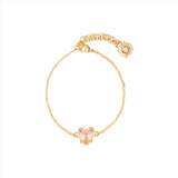 Les Nereides Apricot Peach Diamantine Heart Fine Bracelet