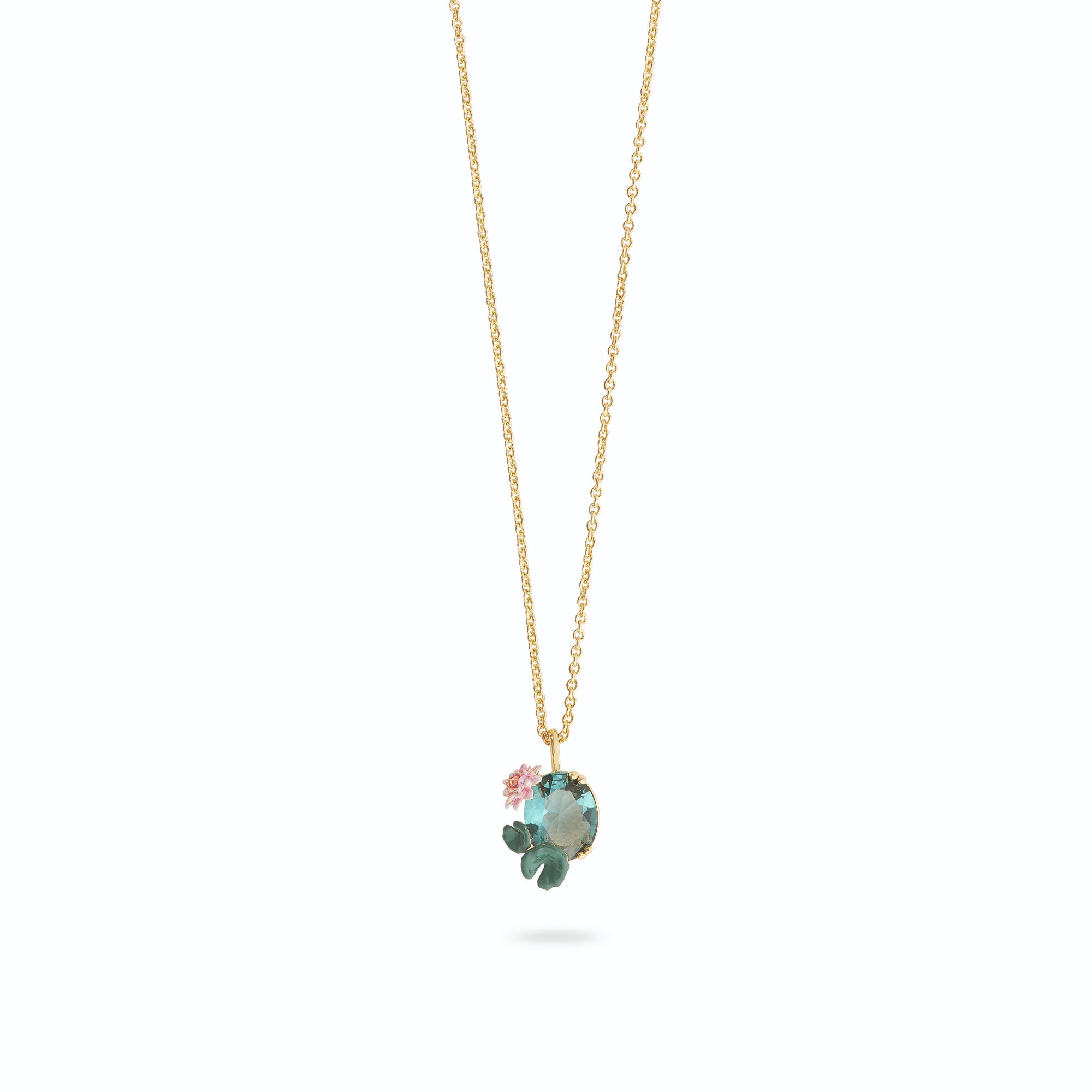 Les Nereides Lotus Flower and Blue Stone Pendant Necklace | Accessories | Fashion Accessories & Jewellery | Fashion Accessories & Jewrllery | Fashion Jewellery | FYFL | Necklace | Women | Women Necklaces | Womens Les Nereides Lotus Flower and Blue Stone Pendant Necklace | Accessories | Fashion Accessories & Jewellery | Fashion Accessories & Jewrllery | Fashion Jewellery | FYFL | Necklace | Women | Women Necklaces | Womens