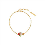 Les Nereides Fine Puppy, Sunflower and Blue Cut Glass Stone Bracelet