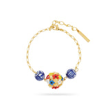 Les Nereides Fine Flower Bouquet and Ceramic Bead Bracelet