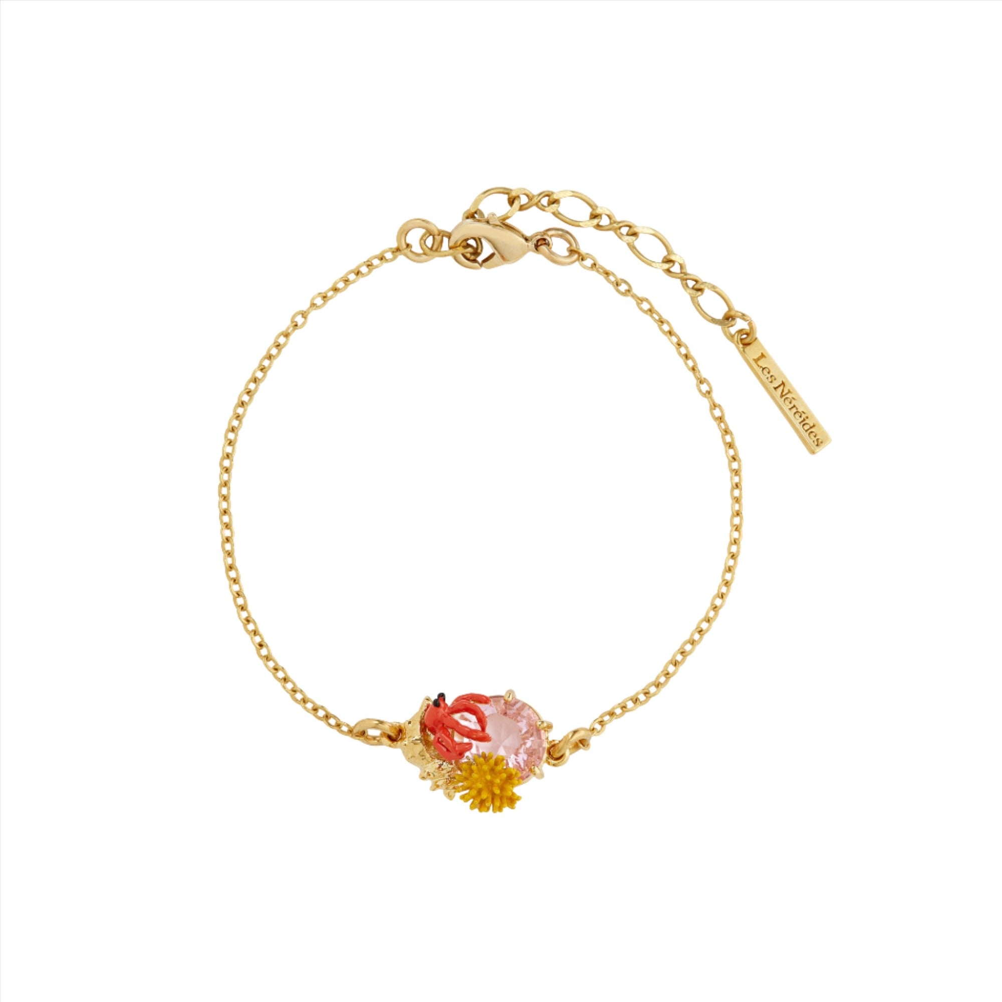 Les Nereides Seashell enameled coral and cut glass stone Bracelet | Accessories | Bracelet | Braceletes | Braclet | Fashion Accessories & Jewellery | Fashion Accessories & Jewrllery | Fashion Jewellery | FYFL | Ladies bracelet | Women | Womens Les Nereides Seashell enameled coral and cut glass stone Bracelet | Accessories | Bracelet | Braceletes | Braclet | Fashion Accessories & Jewellery | Fashion Accessories & Jewrllery | Fashion Jewellery | FYFL | Ladies bracelet | Women | Womens
