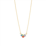 Les Nereides Blue fish and pink anemone pendant Necklace