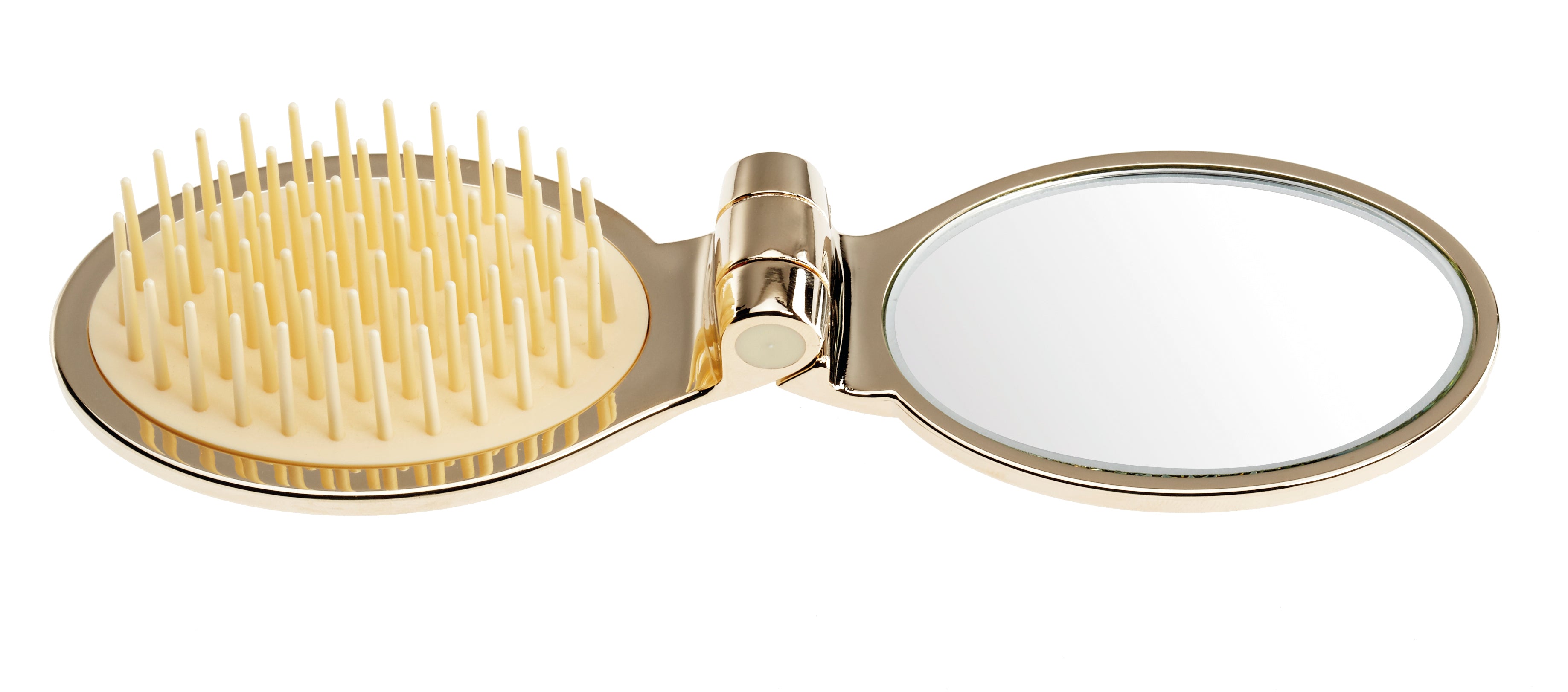 Janeke 1830 Golden Basic Hair Brush & Mirror