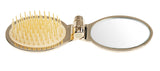 Janeke 1830 Golden Basic Hair Brush & Mirror