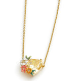 Les Nereides Fine Yellow Heart Bracelet With Zinnias And Daisies