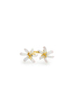 Les Nereides White Lily Flower Adjustable Gold-Plated Ring