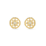 Les Nereides Golden Compass Rose Post Earring