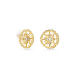 Les Nereides Golden Compass Rose Post Earring