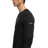 Aeronautica Militare Men's Black Regular Fit Long Sleeve T-shirt