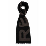 Replay Fringed Scarf with Jacquard Logo