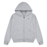 This full-zip hoodie from the Abercrombie Kids "A&F Essentials" collection is designed for versatility and long-lasting wear.