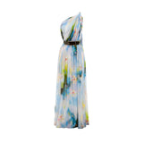 Leo Lin Women's Adriana One Shoulder Maxi Willow Print Dress