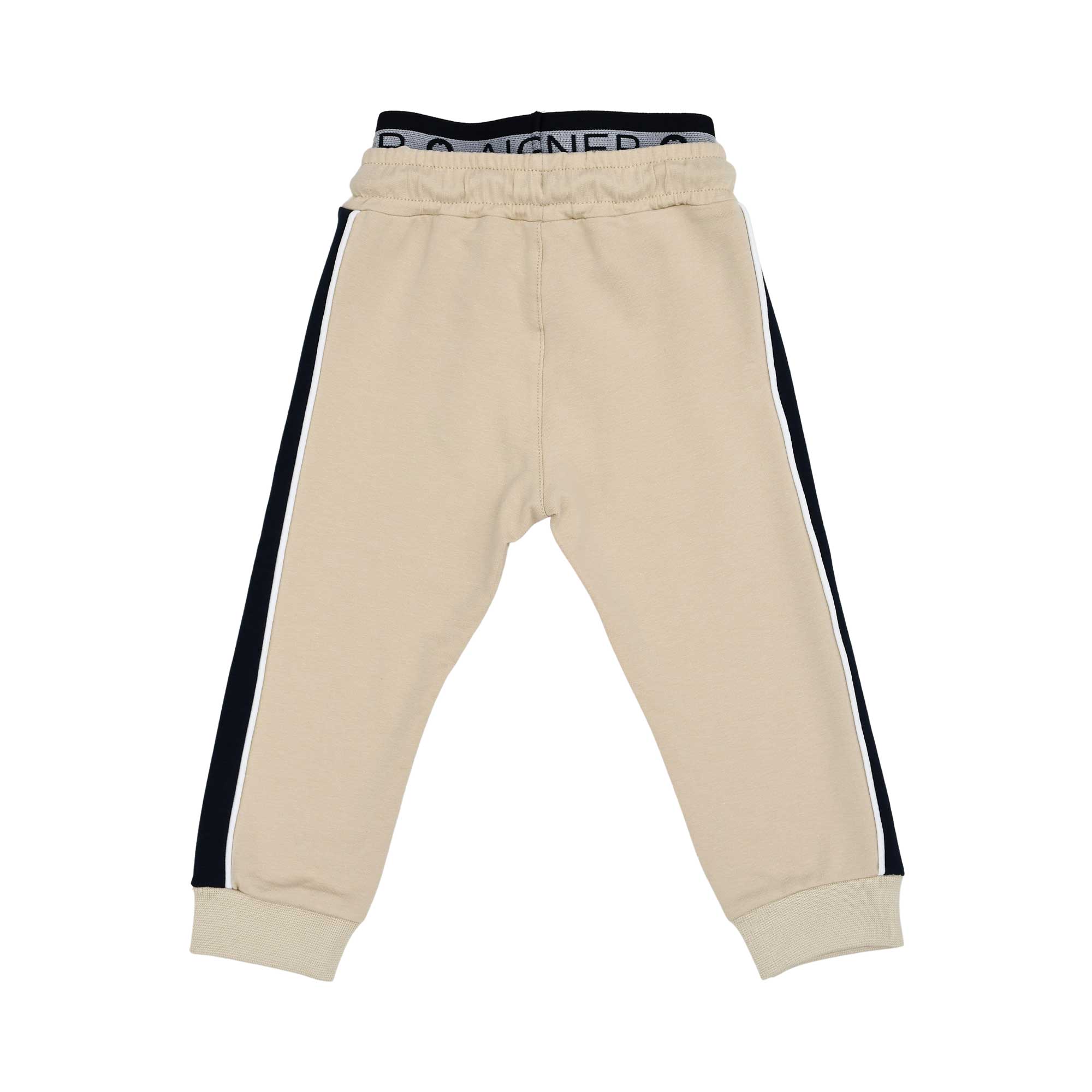 Aigner Kids Baby Boy’s Beige Jogging Suit with Hooded Jacket and Logo Pants – Shop Now Online