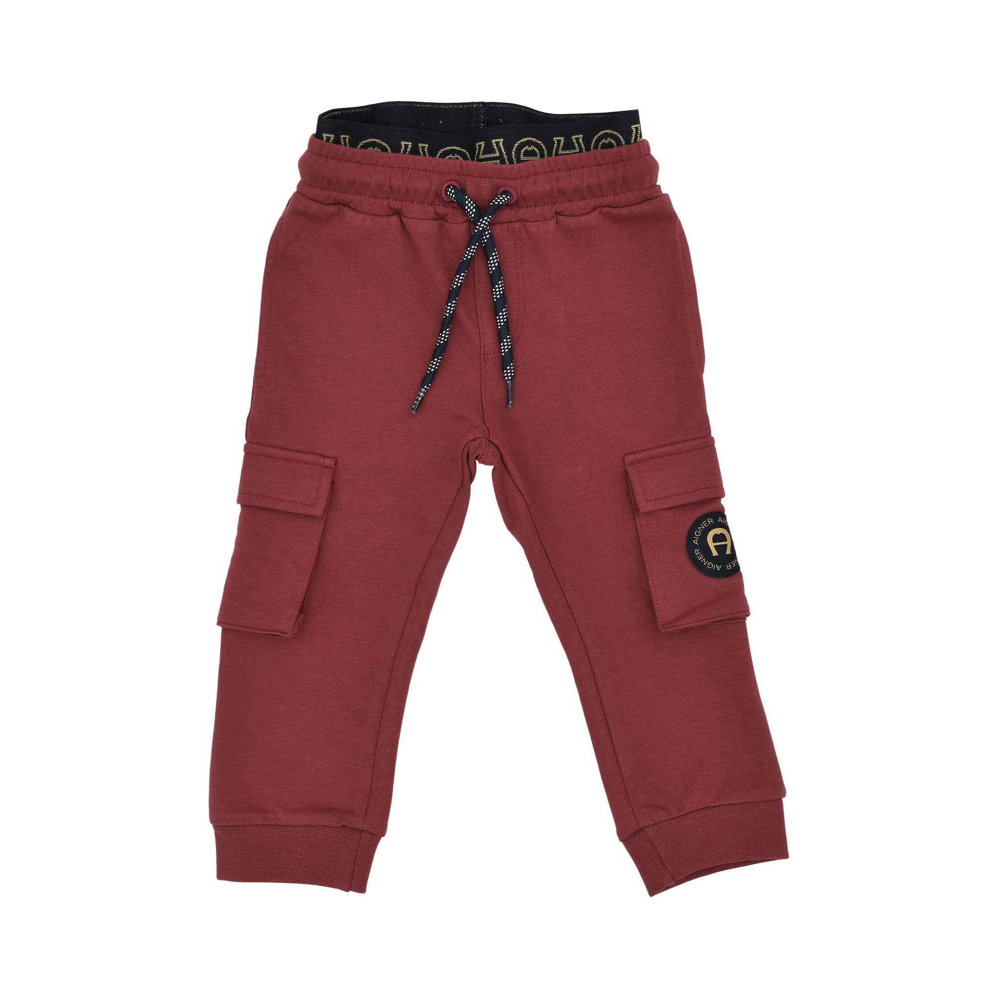 Aigner Kids Baby Boy’s Burgundy Qatar Edition Jogging Suit with Flag and Logo – Available for Online Purchase