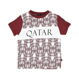 Aigner Kids Baby’s Burgundy T-Shirt with QATAR Print and Horseshoe Pattern – Shop the Latest Online