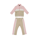 Aigner Kids Baby Girl’s Pink Jogging Suit with Metallic Heart Detail and Logo Pants – Available Online Today