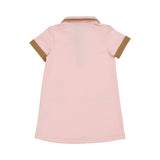 Aigner Kids Baby Girl’s Pink Polo Dress with Gold Heart Buttons and Logo Patch – Now Online