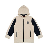 Aigner Kids Boy’s Beige and Navy Jogging Suit with Logo Patch – Shop Online Today
