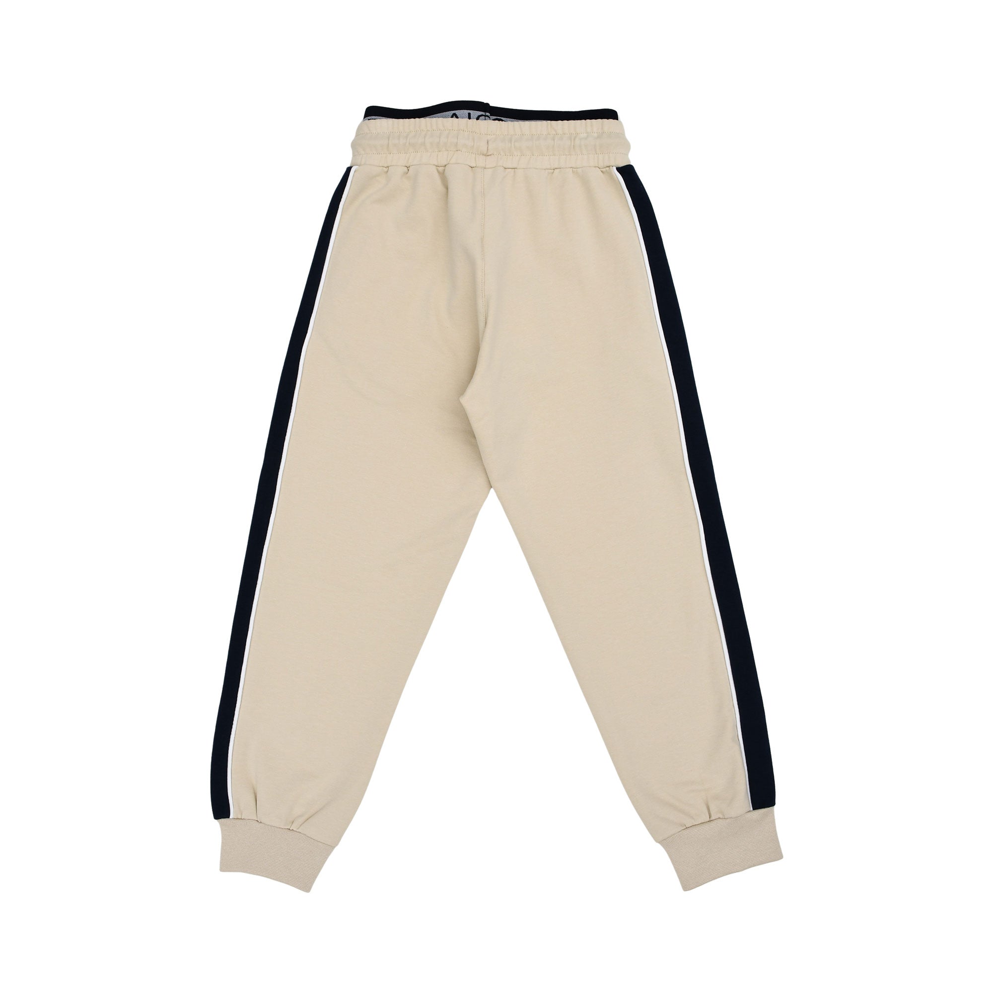 Aigner Kids Boy’s Beige and Navy Jogging Suit with Logo Patch – Shop Online Today