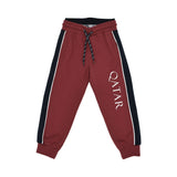 Aigner Kids Boy’s Burgundy Qatar Edition Jogging Suit with Flag and Qatar Print – Order Online Today