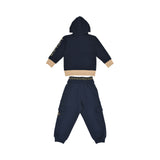 Aigner Kids Boy's Navy Jogging Suit with Color-Block Hoodie and Logo Pants – Order Online Today