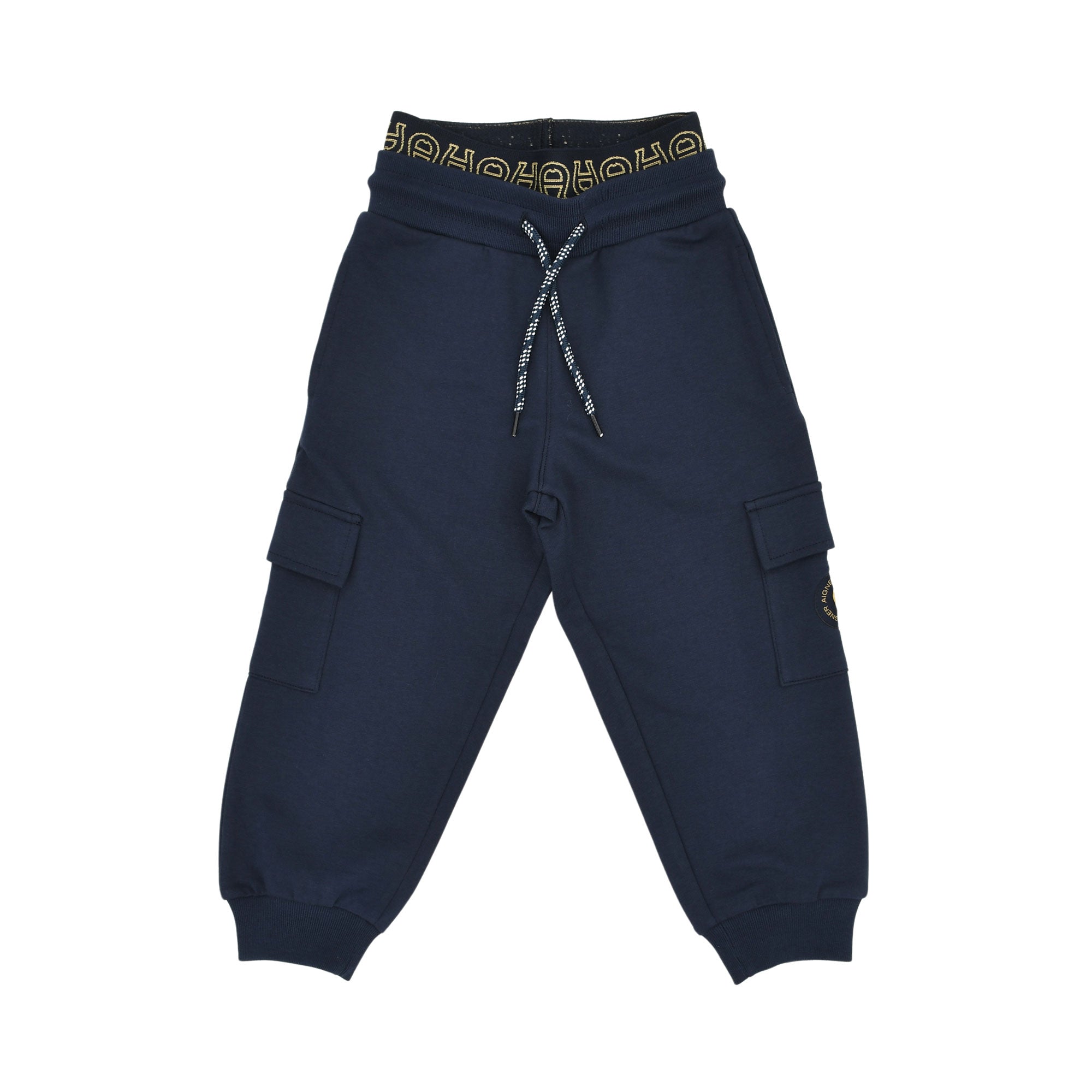 Aigner Kids Boy's Navy Jogging Suit with Color-Block Hoodie and Logo Pants – Order Online Today