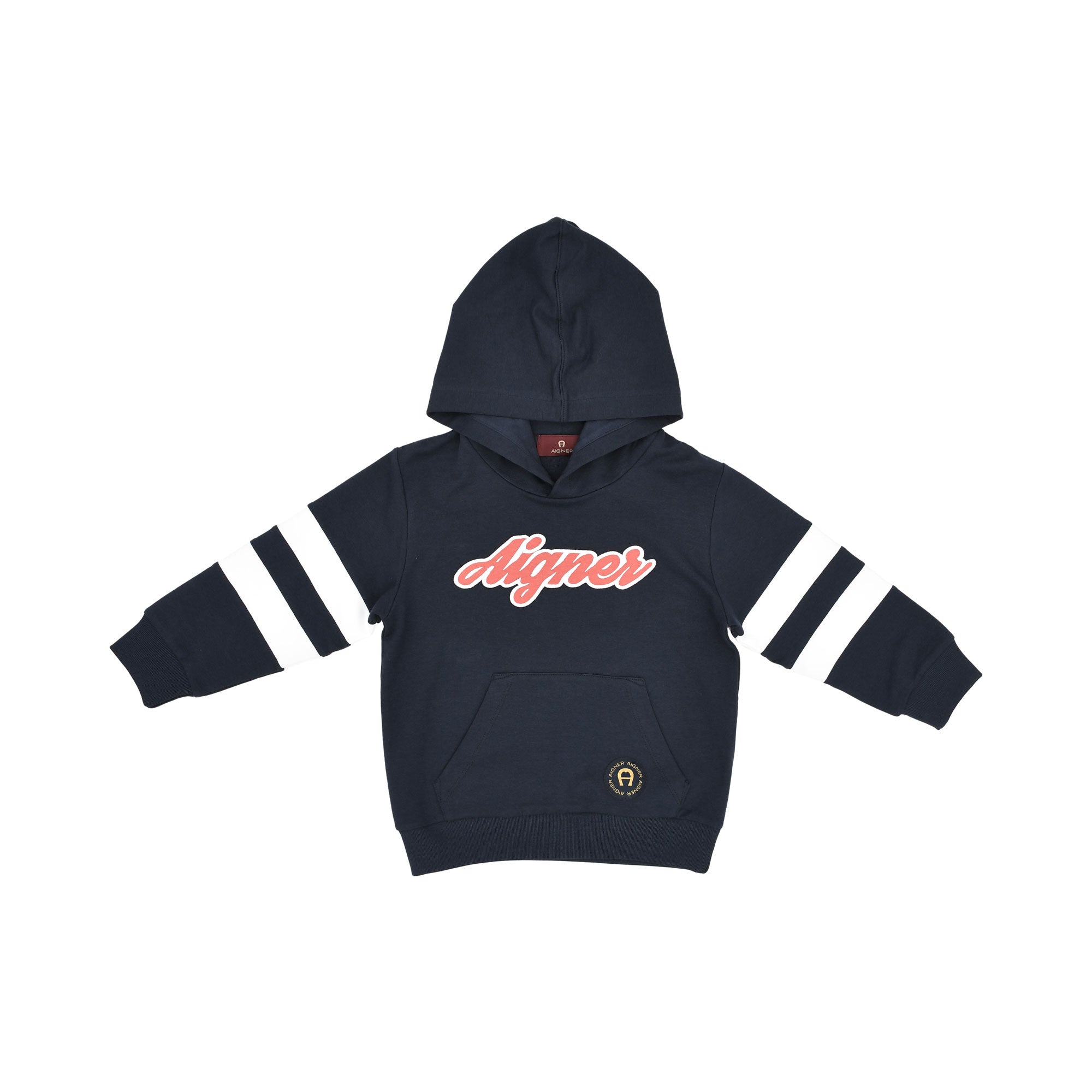 Aigner Kids Boy’s Navy Sweatshirt with Red Logo – Available Online