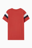 Aigner Kids Boy’s Red Logo T-Shirt with White and Navy Stripes – Find Online Today