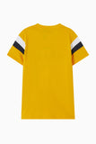 Aigner Kids Boy’s Yellow Logo T-Shirt with White and Navy Stripes – Find Online Today