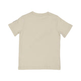 The plain reverse side of a beige Aigner Kids T-shirt, showing the clean crew neck and high-quality jersey fabric.