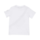 The plain reverse side of a white Aigner Kids T-shirt, showing the clean crew neck and high-quality jersey fabric.