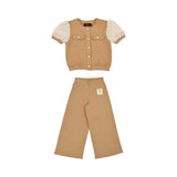 Aigner Kids Girl's Set Beige Top & Trousers