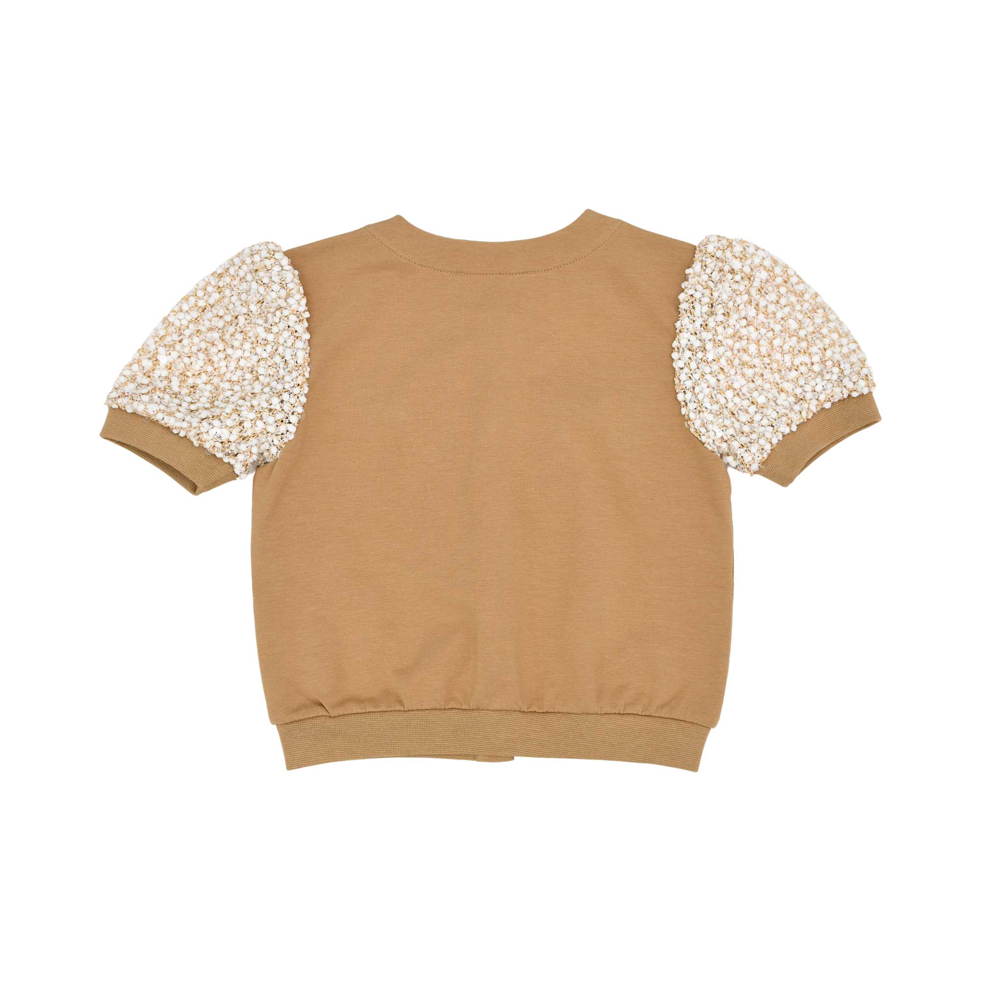 Aigner Kids Girl’s Beige Top & Trousers Set with Gold Buttons and Logo Patch – Available for Online Purchase