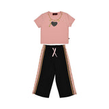 Aigner Kids Girl's Set Pink/Black T-shirt & Trousers