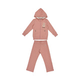 Aigner Kids Girl’s Pink Jogging Suit with Teddy Bear Embroidery – Available for Online