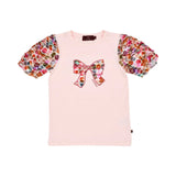 Aigner Kids Girl’s Pink Set with Bow T-shirt and Colorful Printed Skirt – Shop Now Online