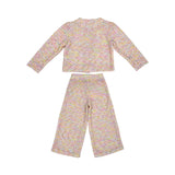 Aigner Kids Girl’s Pink Tweed Jacket & Trousers Set with Gold Buttons – Shop Now Online