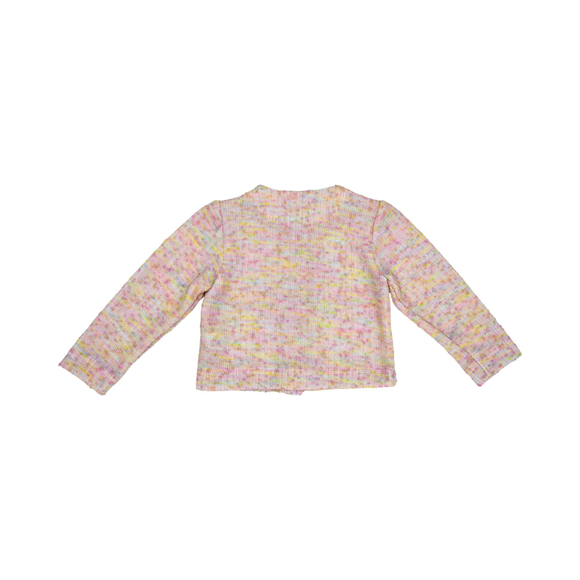 Aigner Kids Girl’s Pink Tweed Jacket & Trousers Set with Gold Buttons – Shop Now Online