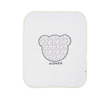 White square pouch with a black bear design and 'Aigner' branding on a white background.