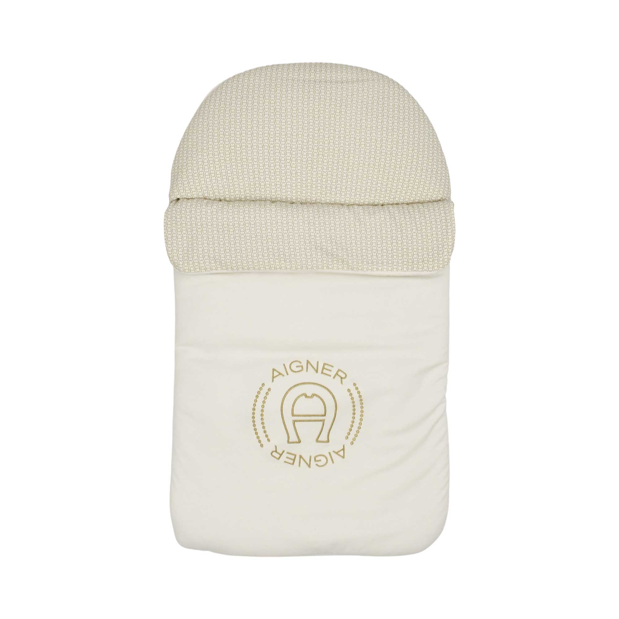 Aigner Kids Newborn Baby’s Nest in White with Gold Logo – Find Online Today