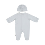 Aigner Kids Newborn’s Set of Sleepsuit & Hat in Blue with Gold Logo – Shop the Latest Online