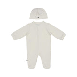 Aigner Kids Newborn’s Set of Sleepsuit & Hat in White with Gold Logo – Shop the Latest Online