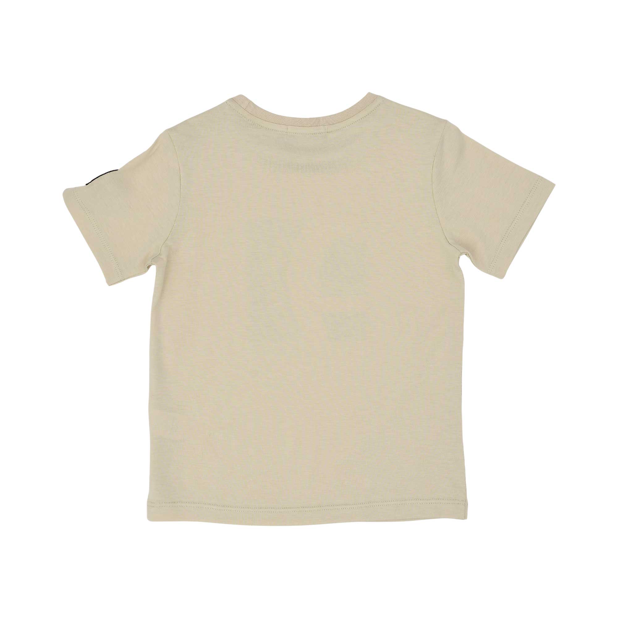 Aigner Kids boys beige t-shirt back view cotton casual wear. Shop Now Online
