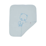 Aigner Kids pink baby blanket folded at the corner to show double-layered cotton fabric and the interior designer label