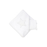 Jules & Juliette Paris Aime White with Dots Baby Shower Cap and Gloves