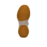 Elevated three-quarter perspective of the pair of Allbirds sneakers, highlighting the integrated grey sock-like stretch collar and clean neutral palette.