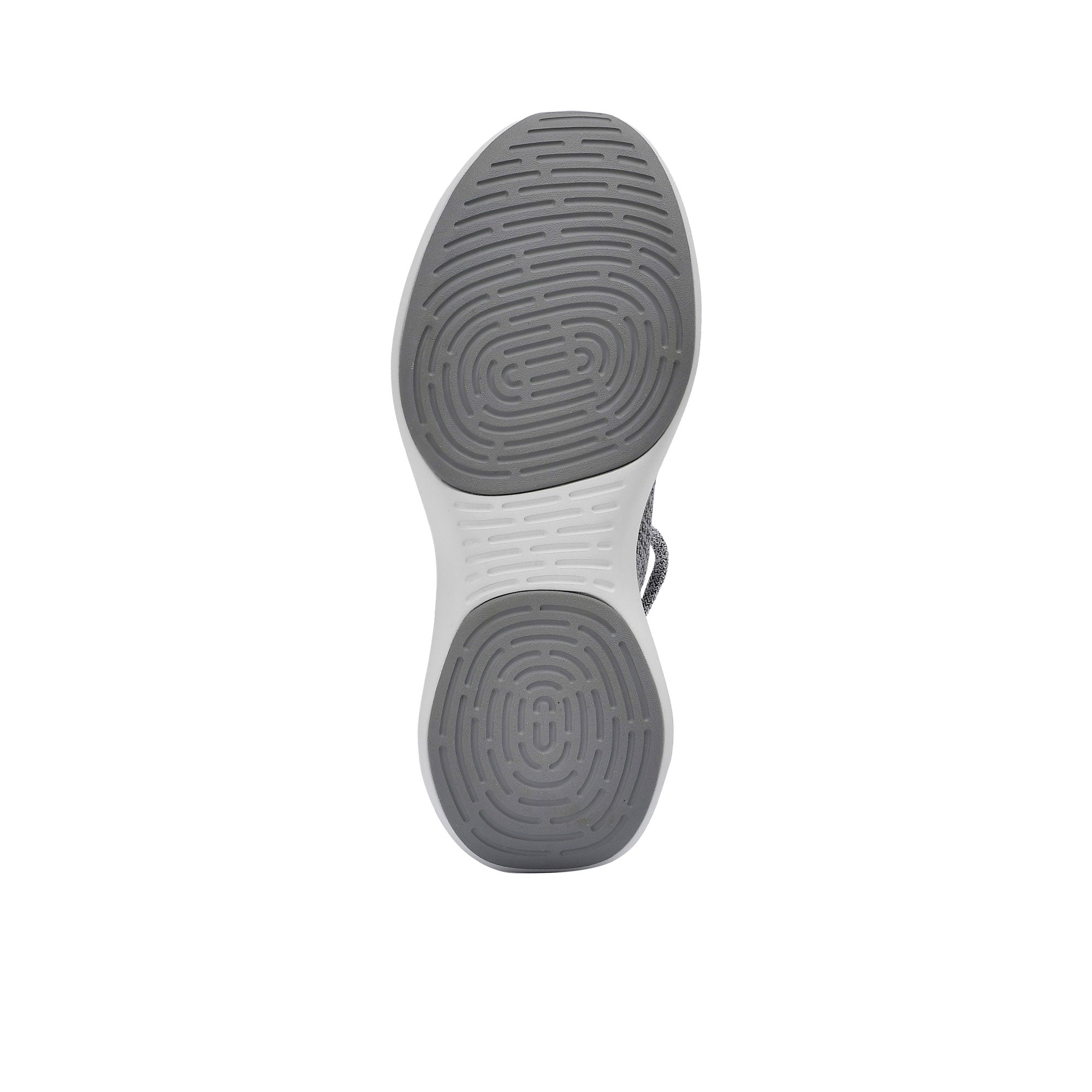Elevated three-quarter perspective of the pair of Allbirds sneakers, highlighting the integrated grey sock-like stretch collar and neutral palette.