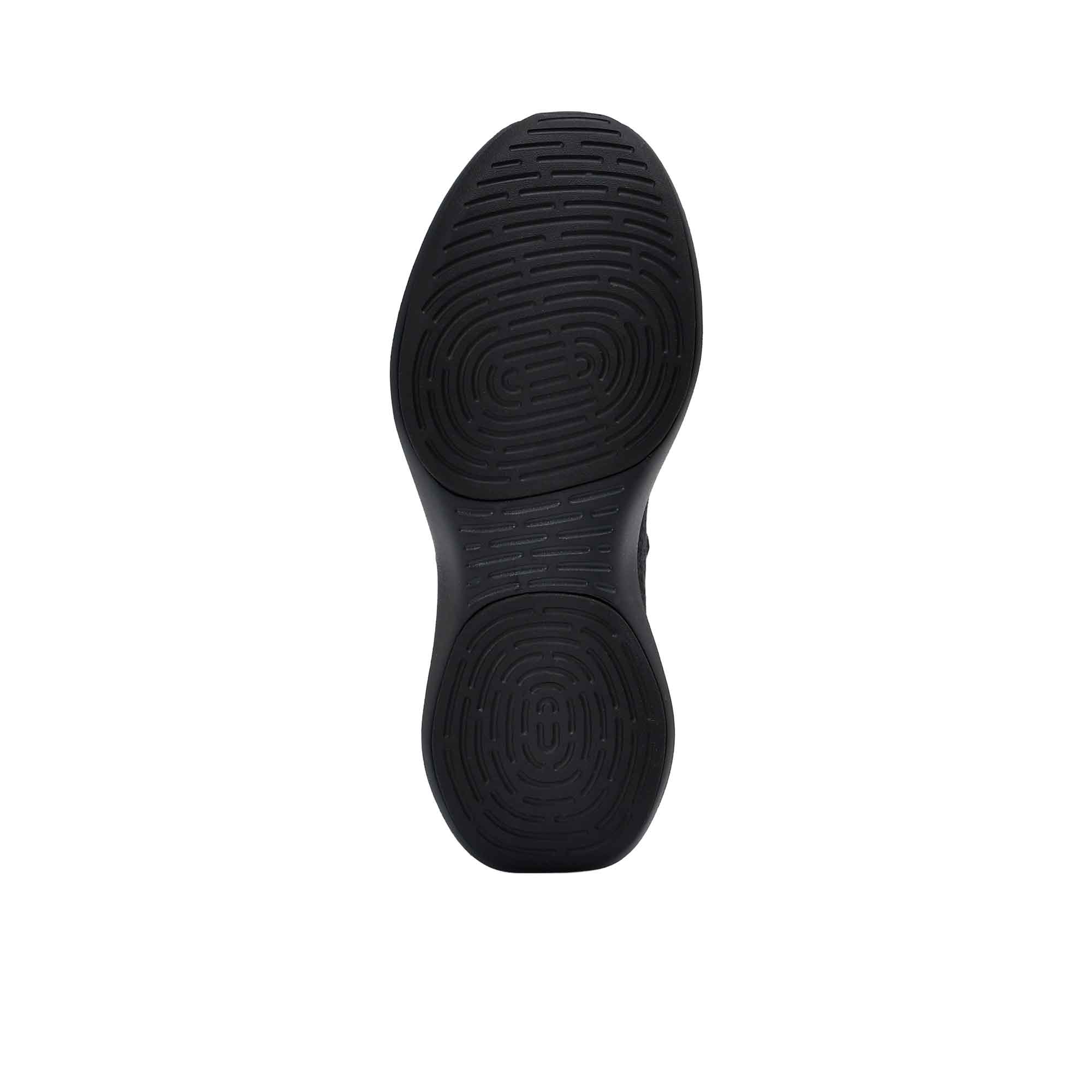 Black shoe sole on a white background.